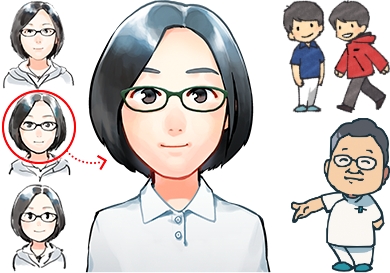 似顔絵イラストの制作